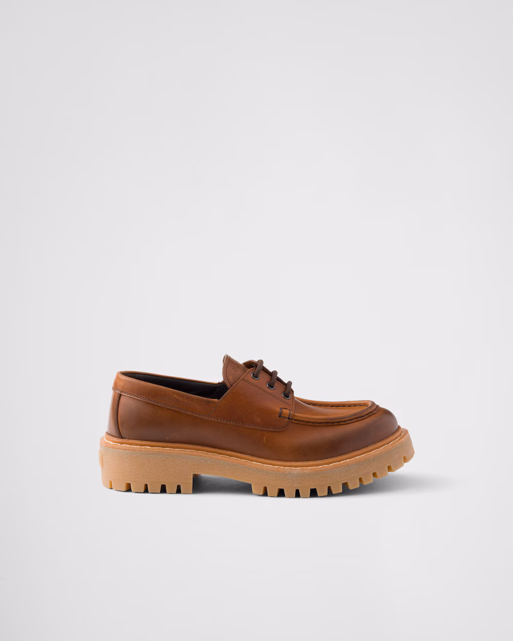 Prada lace-up leather loafers