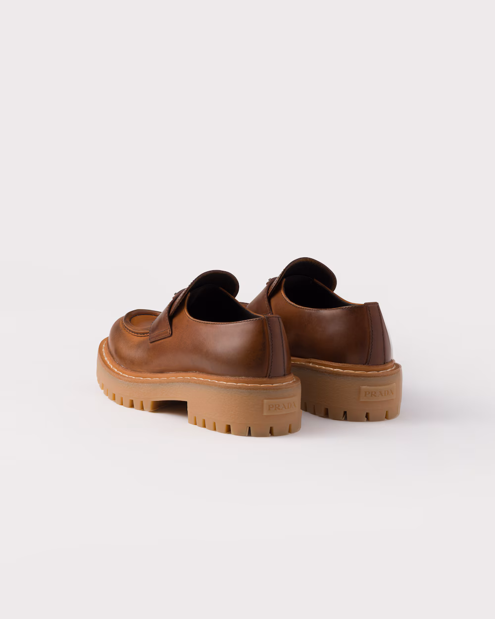Prada leather loafers