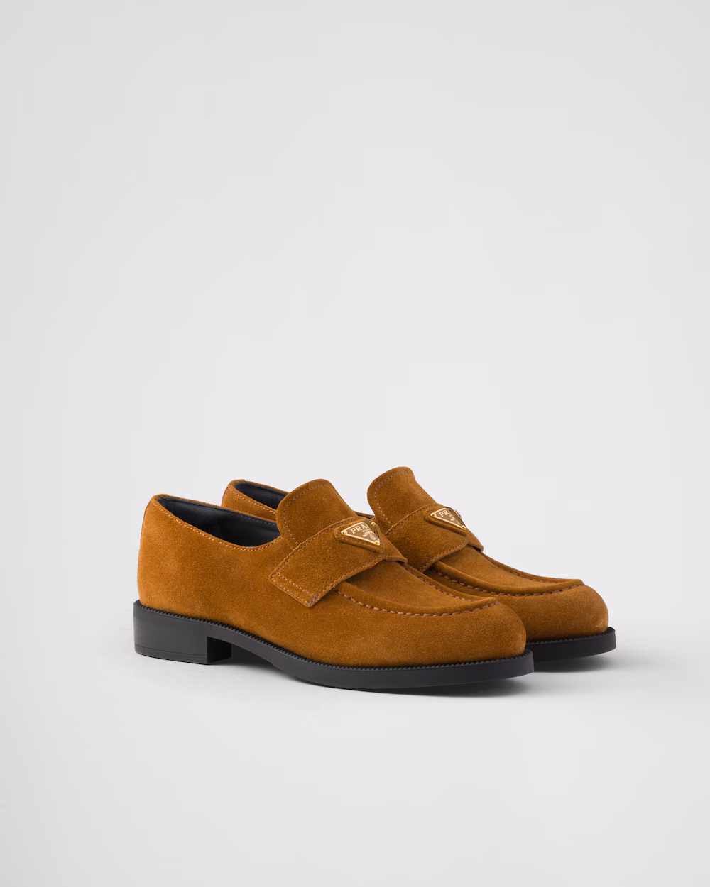(Special Offer)Prada suede leather loafers