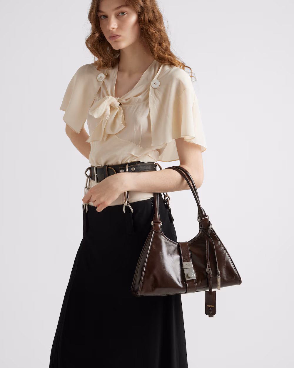 Prada Medium Leather Tote Bag