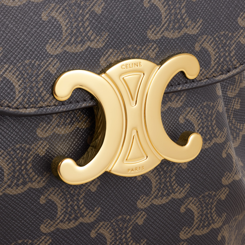 CELING bag CELINE BONNIE logo print cow leather backpack