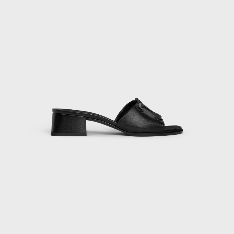 CELINE Slides CELINE Mules in CLEMENCE sheepskin and patent calfskin