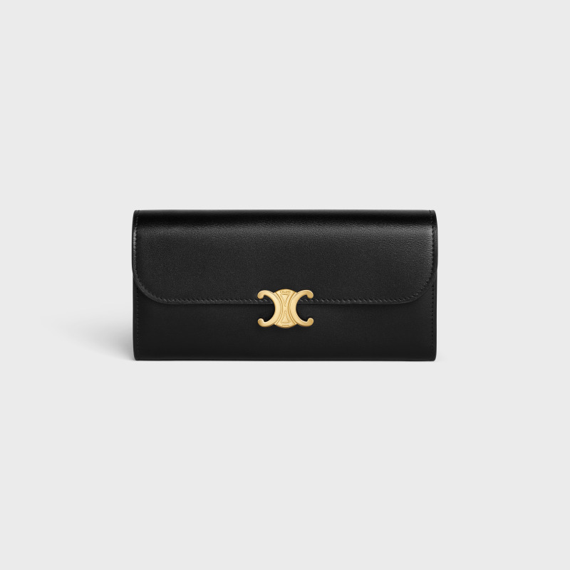 CELINE WALLET TRIOMPHE LARGE GLOSSY NUFFEEL WALLET