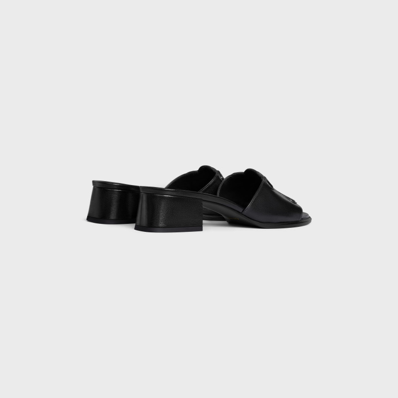 CELINE Slides CELINE Mules in CLEMENCE sheepskin and patent calfskin
