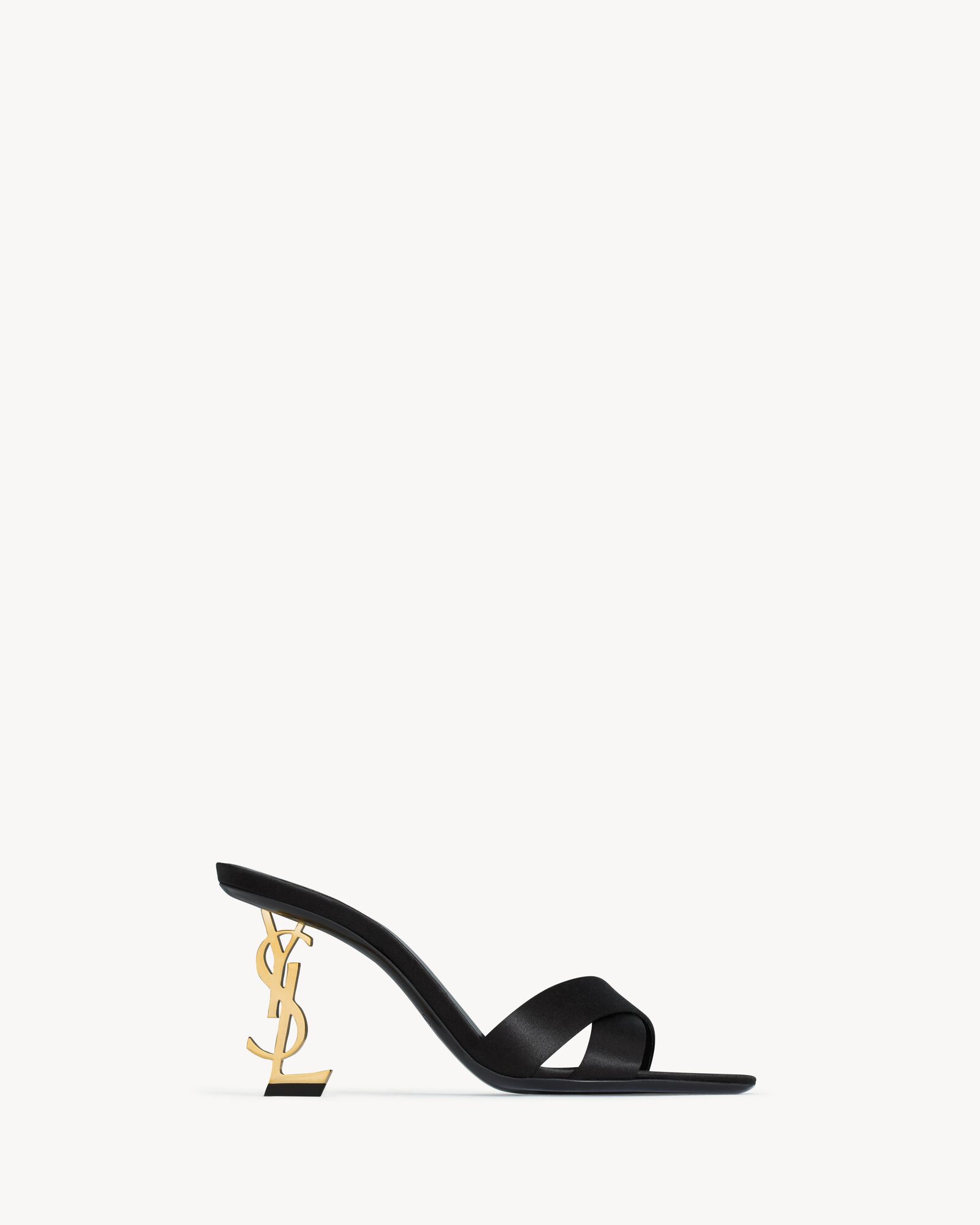 (Discount) Saint Laurent Shoes OPYUM Crepe Satin Mules