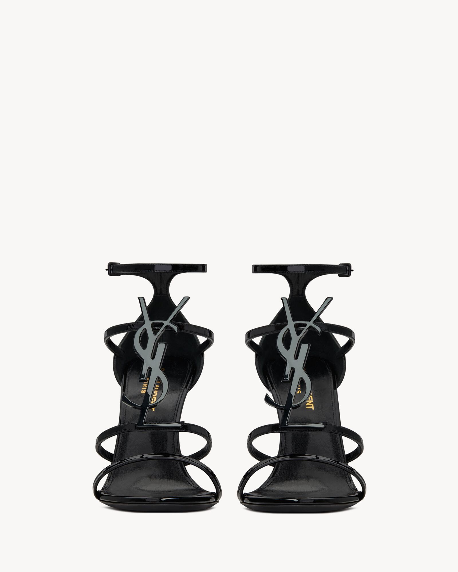 (Discount) Saint Laurent high heels CASSANDRA patent leather sandals