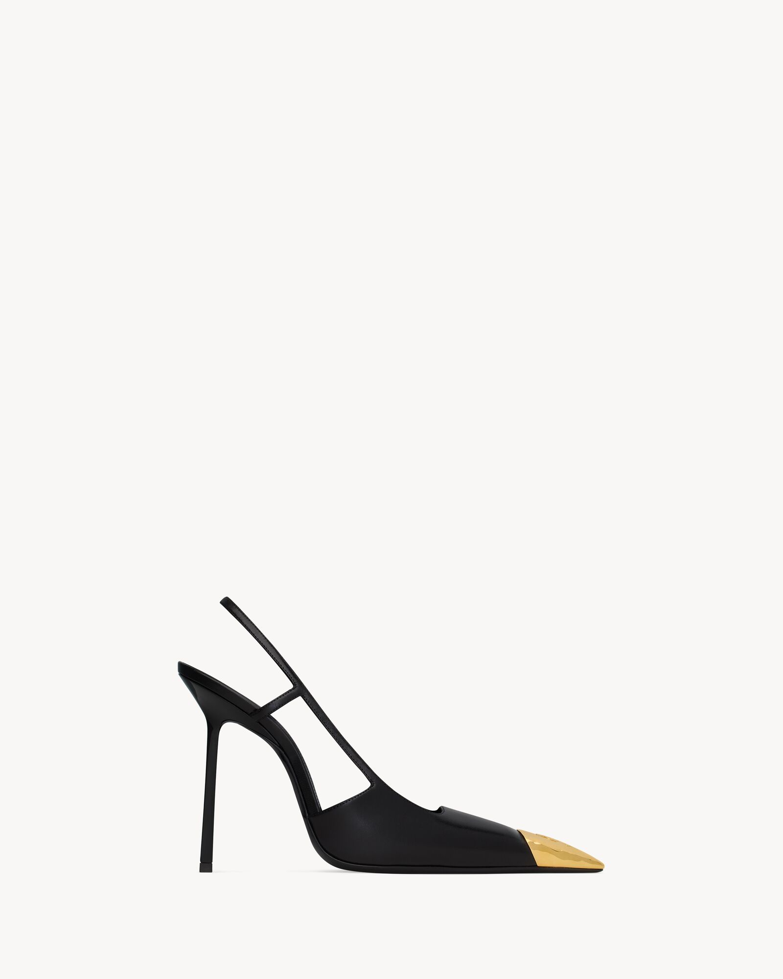(Discount) Saint Laurent Shoes JEANNE Smooth Leather Slingback Pumps