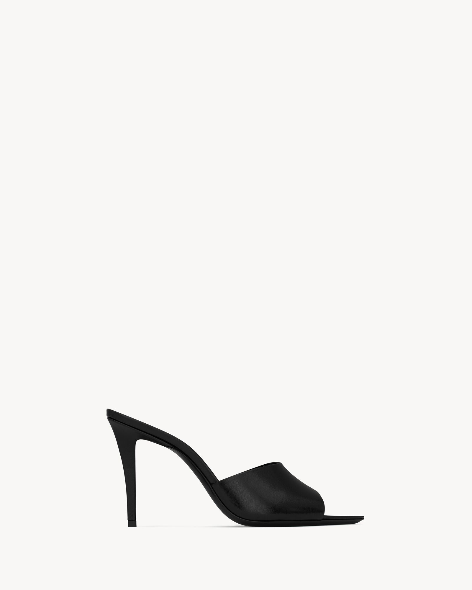 (Discount) Saint Laurent Shoes ROMY Smooth Leather Mules