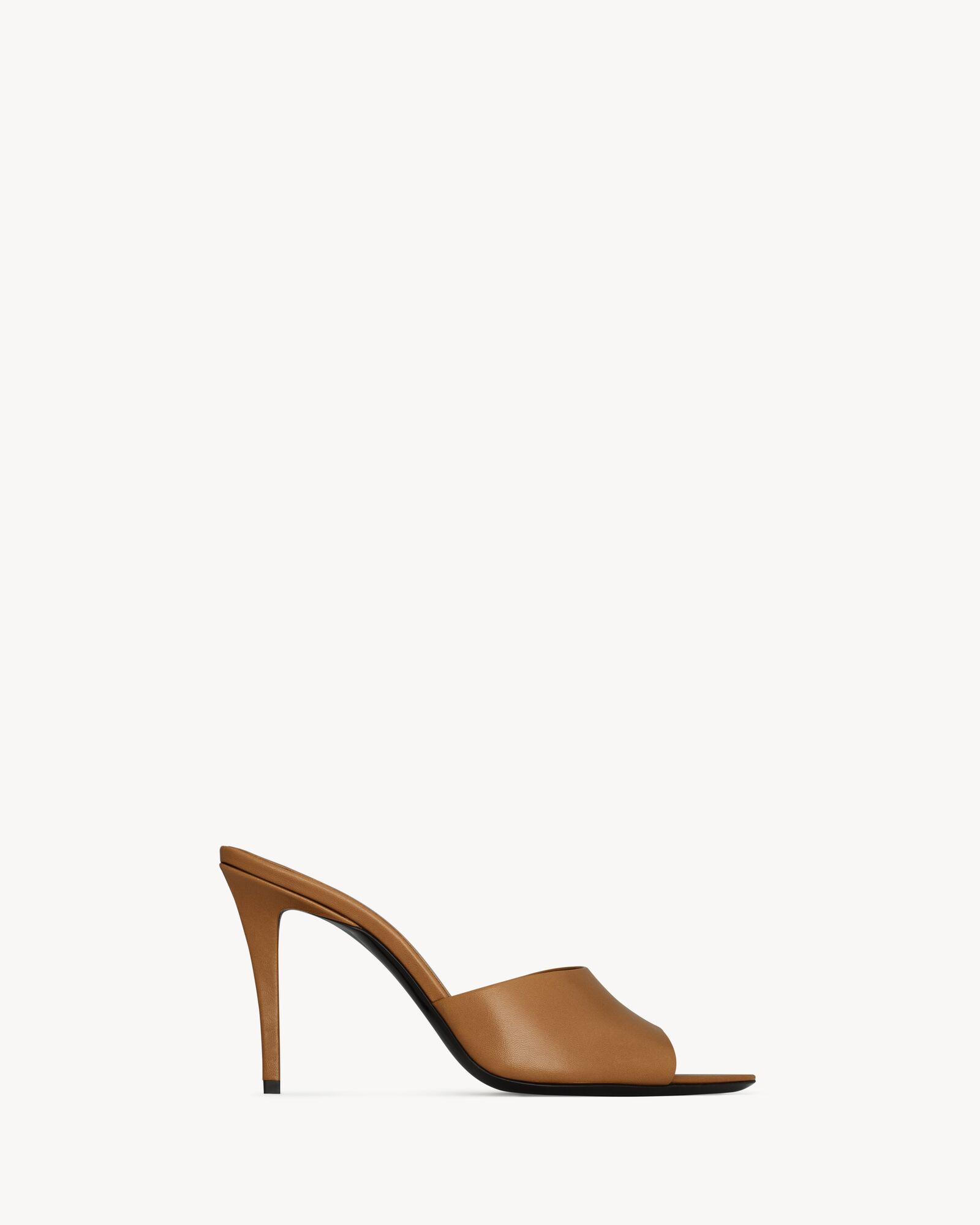 (Discount) Saint Laurent Shoes ROMY Smooth Leather Mules