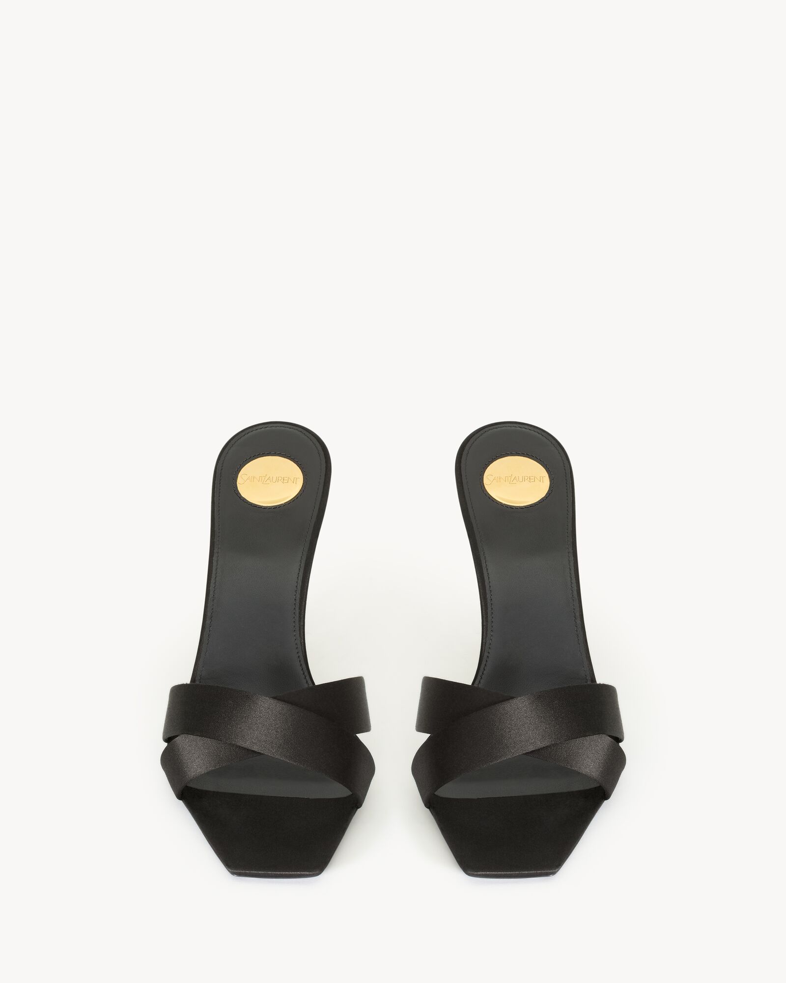 (Discount) Saint Laurent Shoes OPYUM Crepe Satin Mules