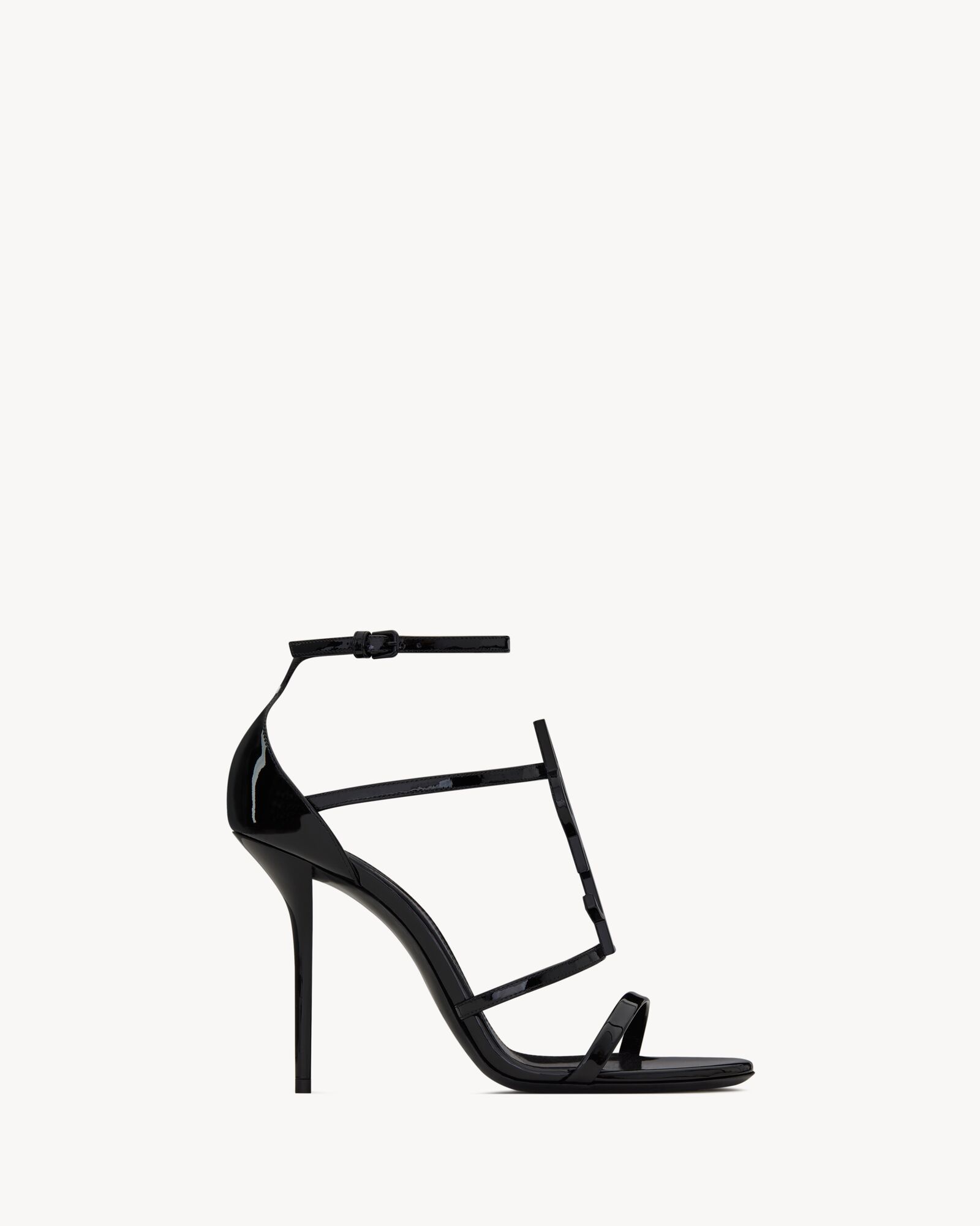 (Discount) Saint Laurent high heels CASSANDRA patent leather sandals