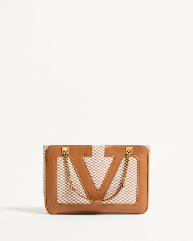 Valentino Bags VIVA SUPERSTAR Small Canvas Leather Handbag