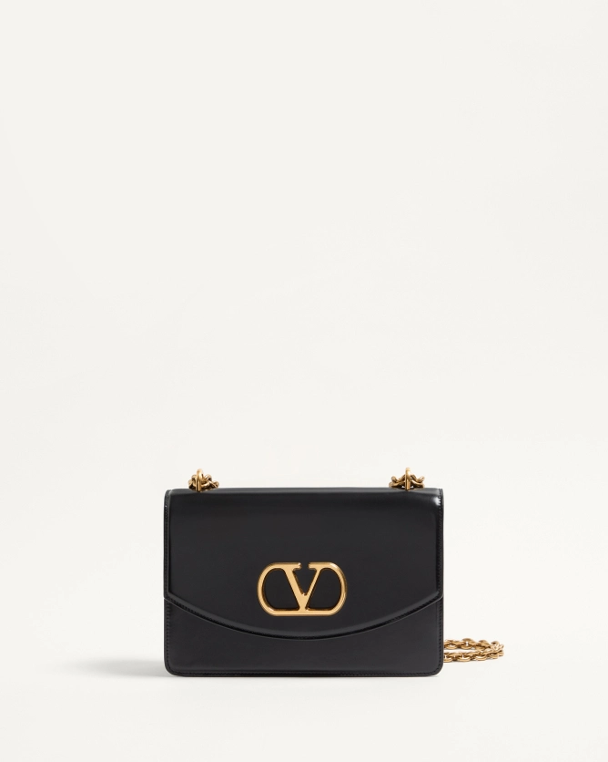 (Special Offer)Valentino Bags VAIN Shiny Calfskin Handbag(Large, small)