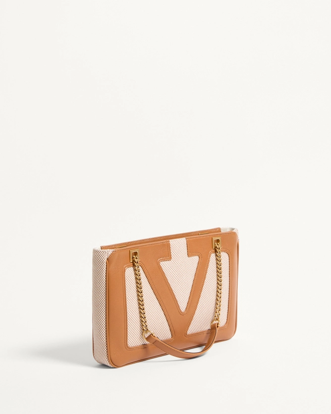 Valentino Bags VIVA SUPERSTAR Small Canvas Leather Handbag