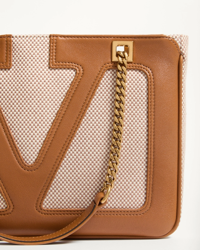 Valentino Bags VIVA SUPERSTAR Small Canvas Leather Handbag