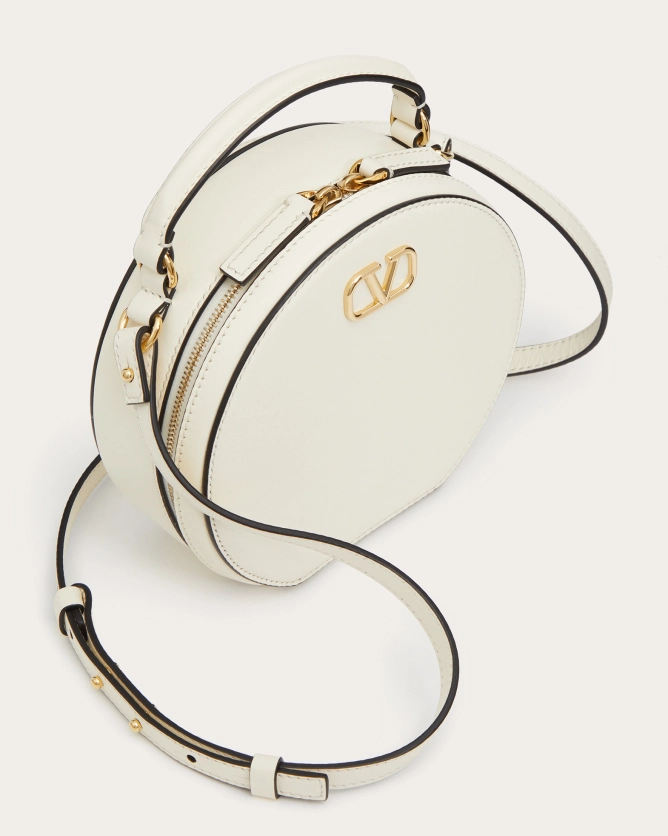 (Special Offer)(Black, White)Valentino Bags VLOGO SIGNATURE Mini Calfskin Handbag