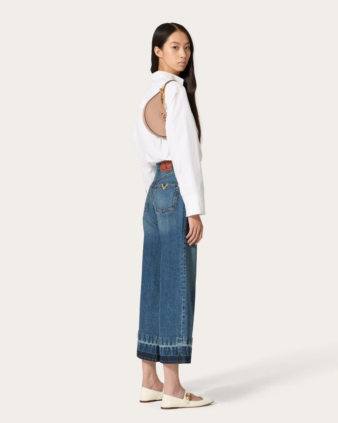 (Special Offer)VALENTINO BAGS VLOGO SIGNATURE MINI GRAIN CALFSKIN HOBO BAG