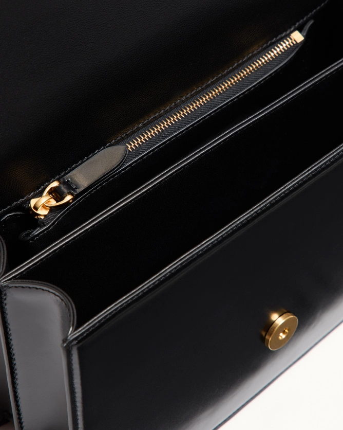 (Special Offer)Valentino Bags VAIN Shiny Calfskin Handbag（Large, small）