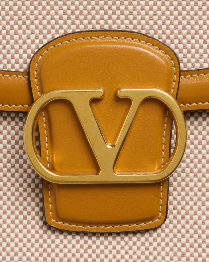 Valentino Bags 9TO5 Canvas Leather Handbag