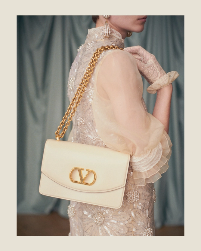 Valentino Bags VAIN Shiny Small and Large Calfskin Handbags