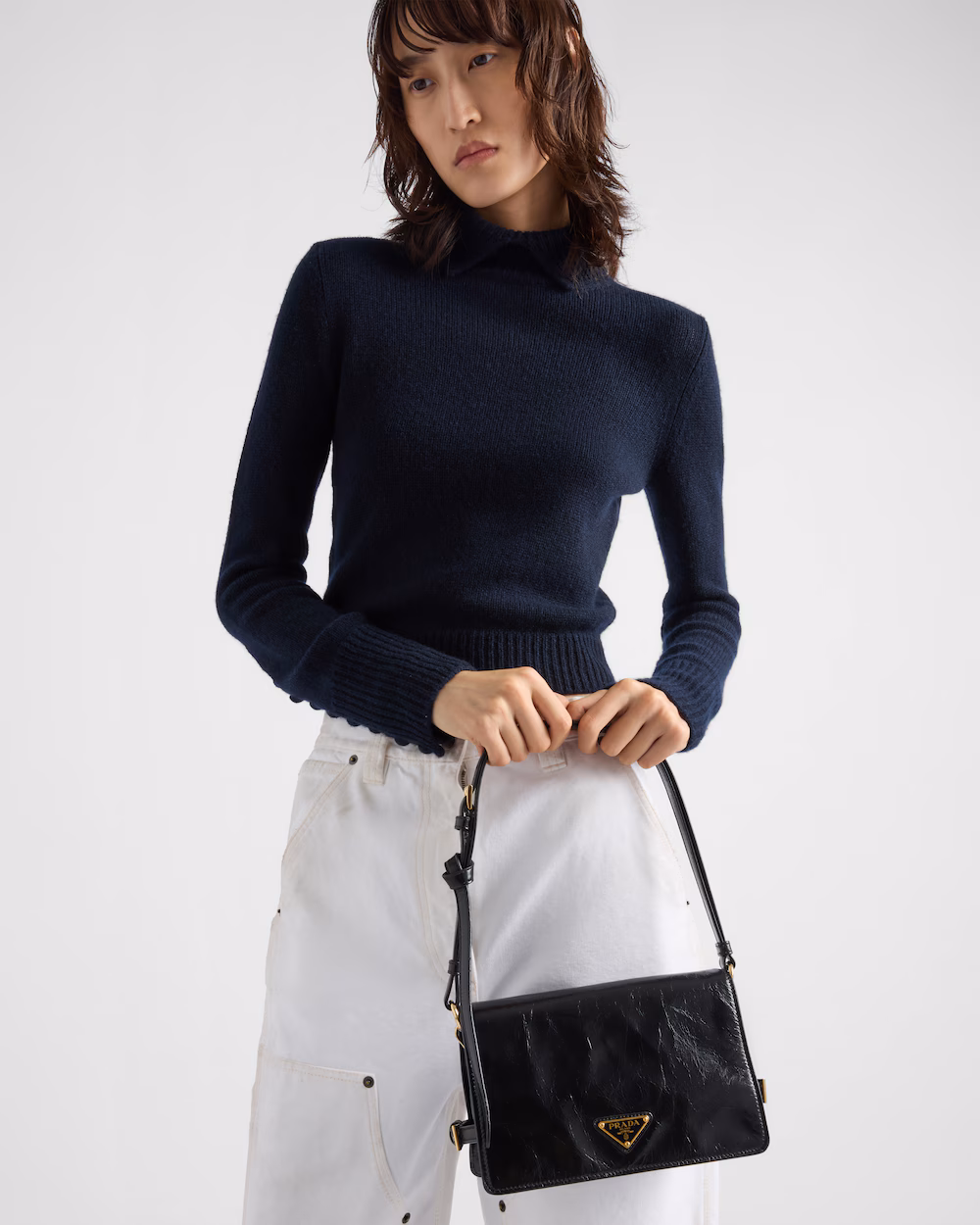 Prada leather shoulder bag