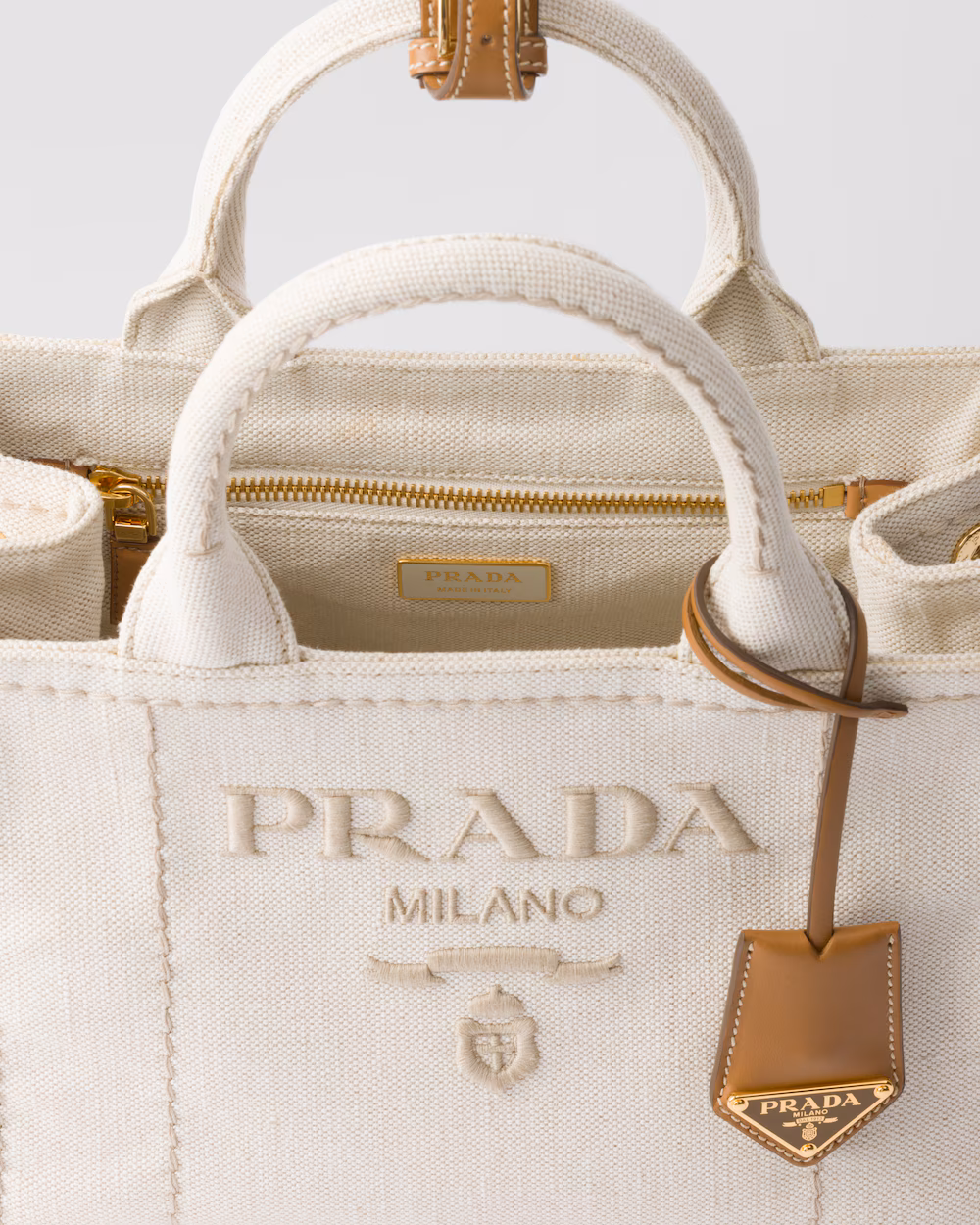 (Special Offer)Prada Bags Small Linen Blend Handbag