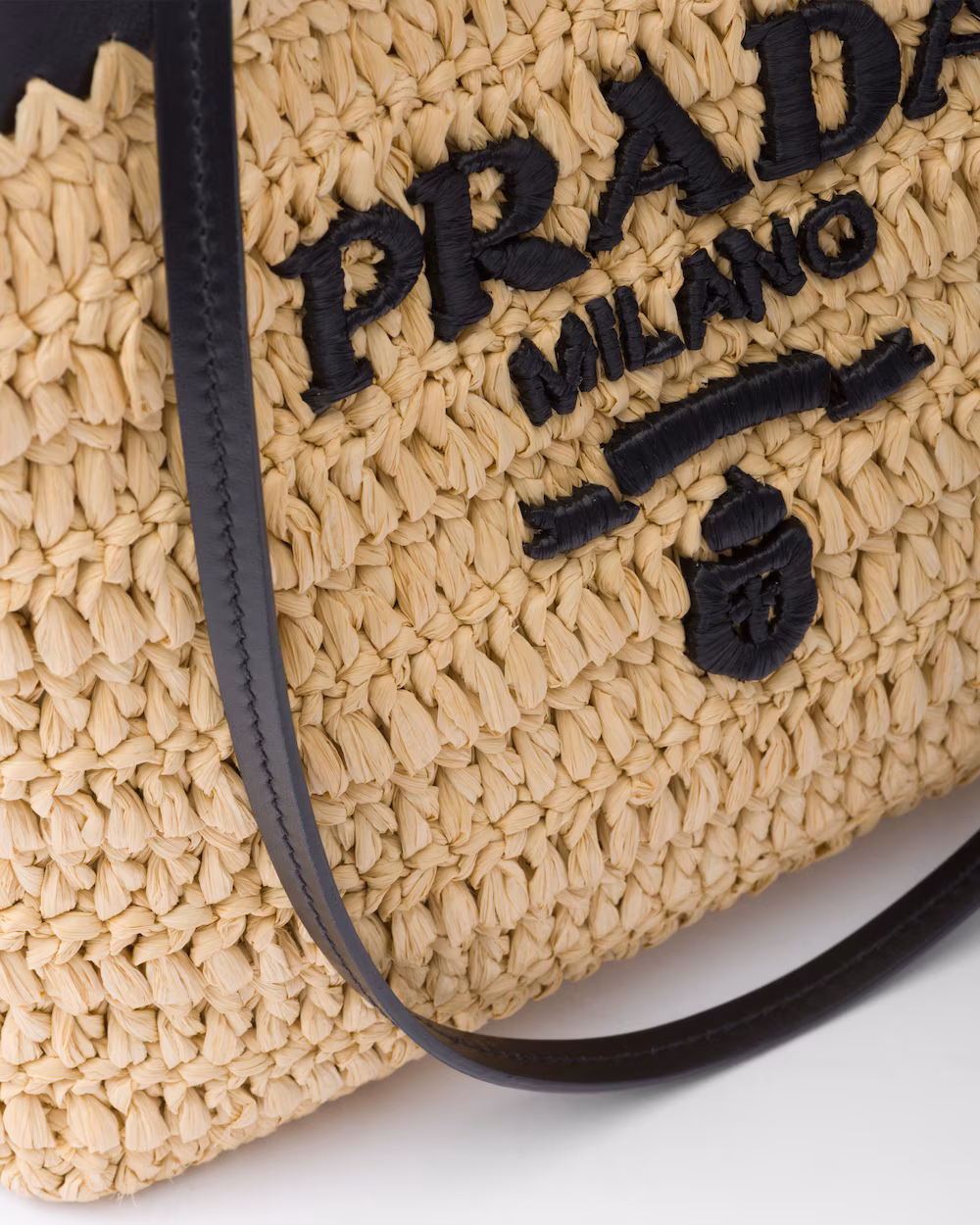 Prada Bag Small Crochet and Leather Tote Bag