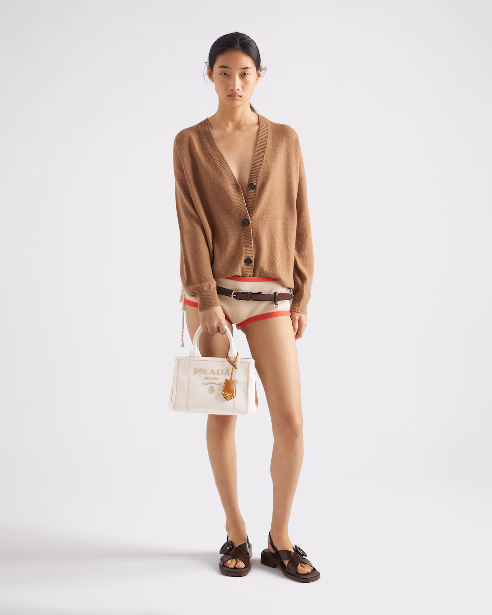 (Special Offer)Prada Bags Small Linen Blend Handbag