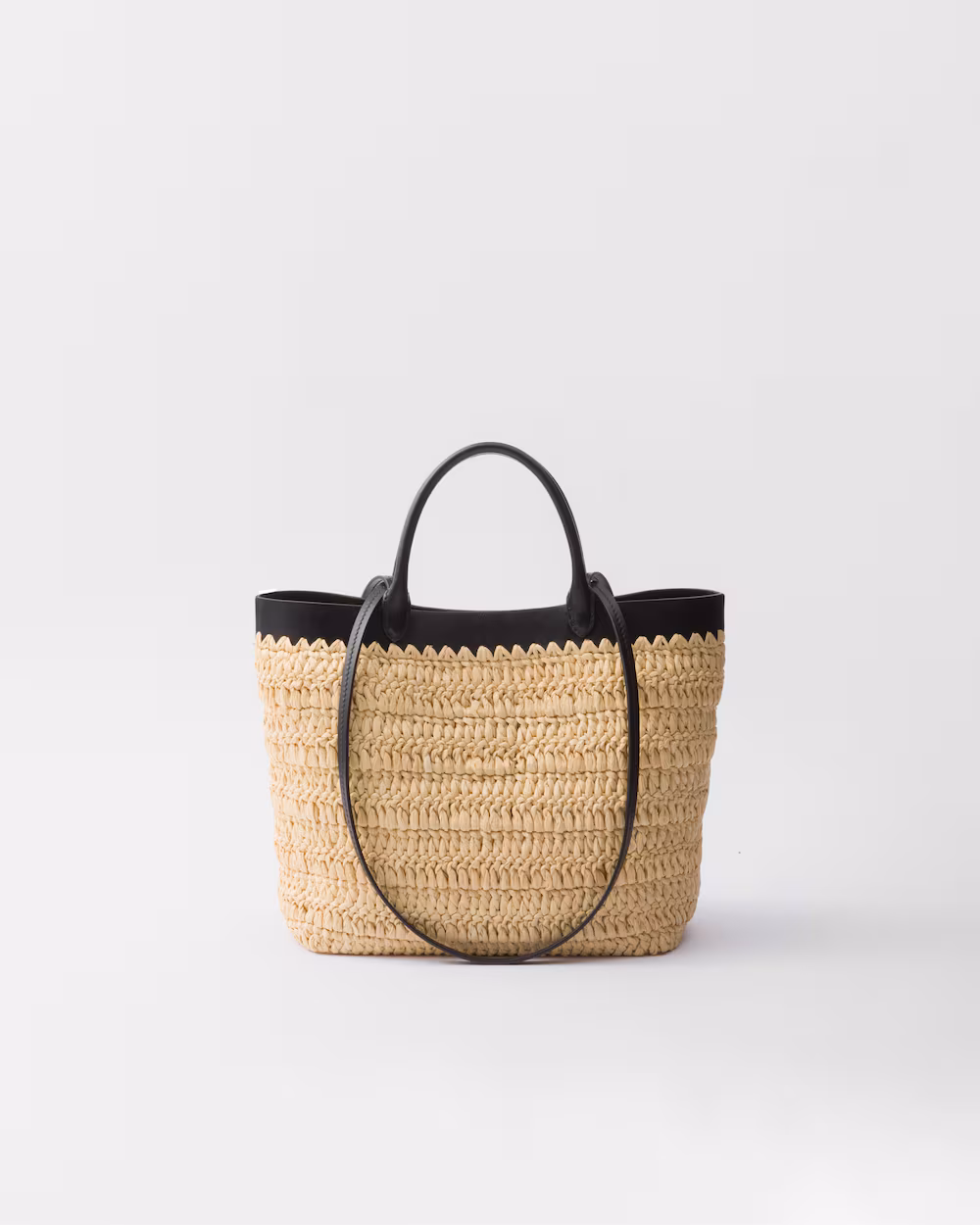 Prada Bag Small Crochet and Leather Tote Bag