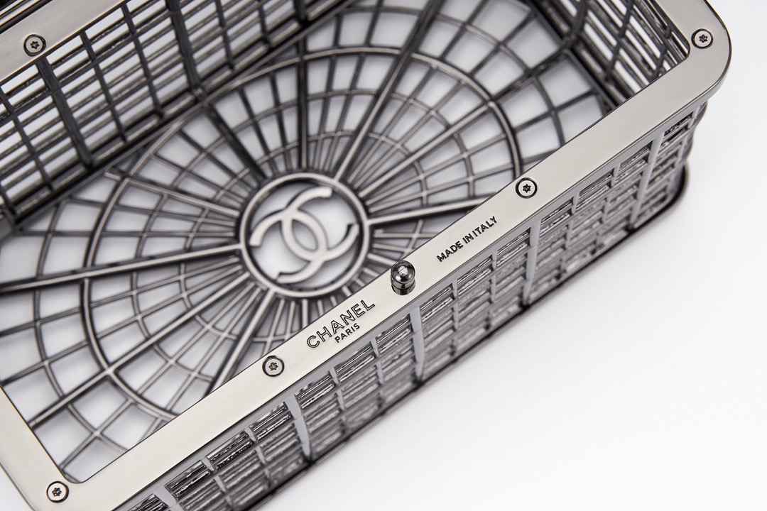 Chanel birdcage shaped hard evening bag