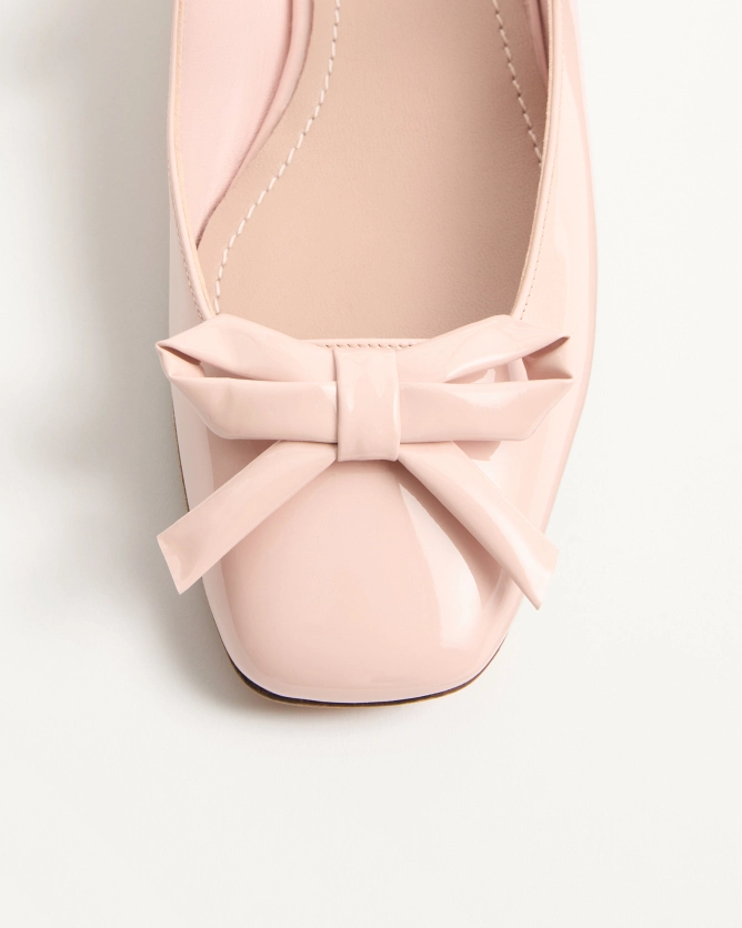 (Special Offer)Valentino Shoes ROMANCE BOW Patent Leather Ballet Flats