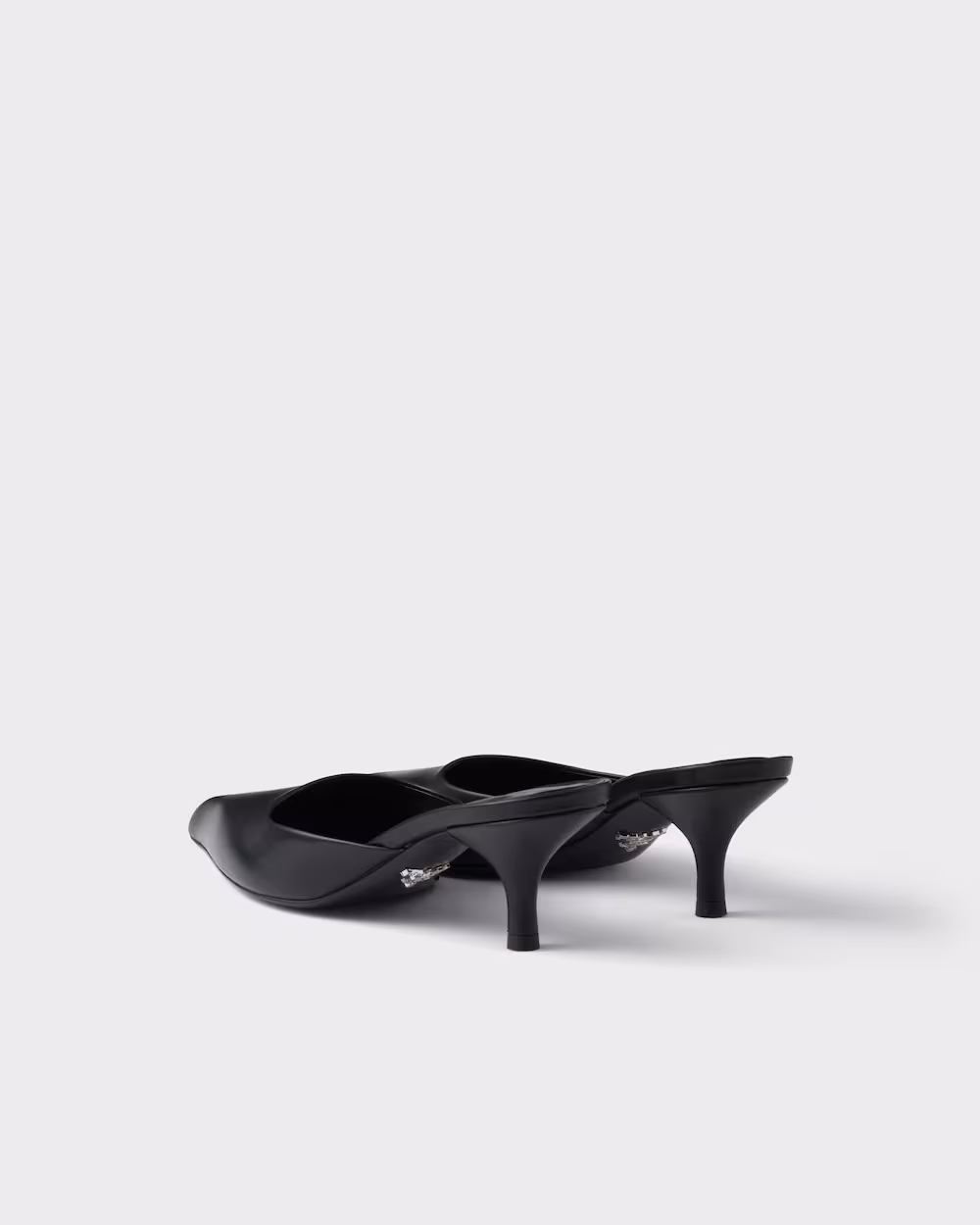 (Special Offer)Prada Shoes Black Leather Mules