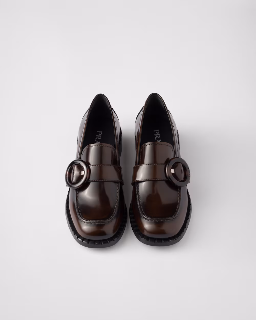 Prada Shoes Shiny Leather Loafers