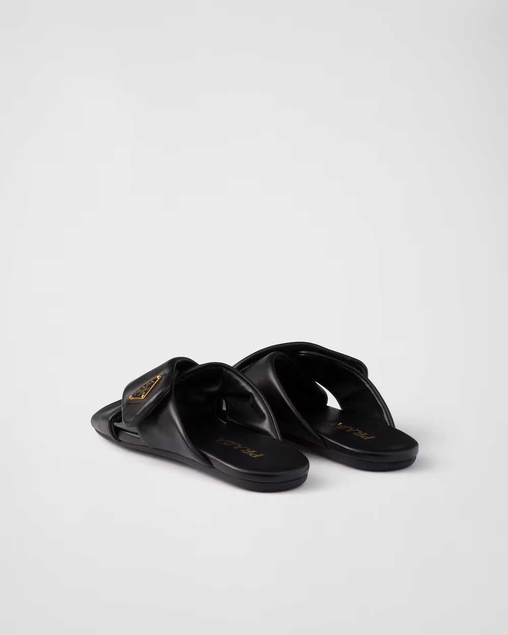Prada Shoes Padded Effect Nappa Leather Slides