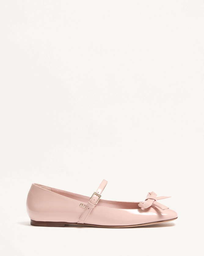 (Special Offer)Valentino Shoes ROMANCE BOW Patent Leather Ballet Flats