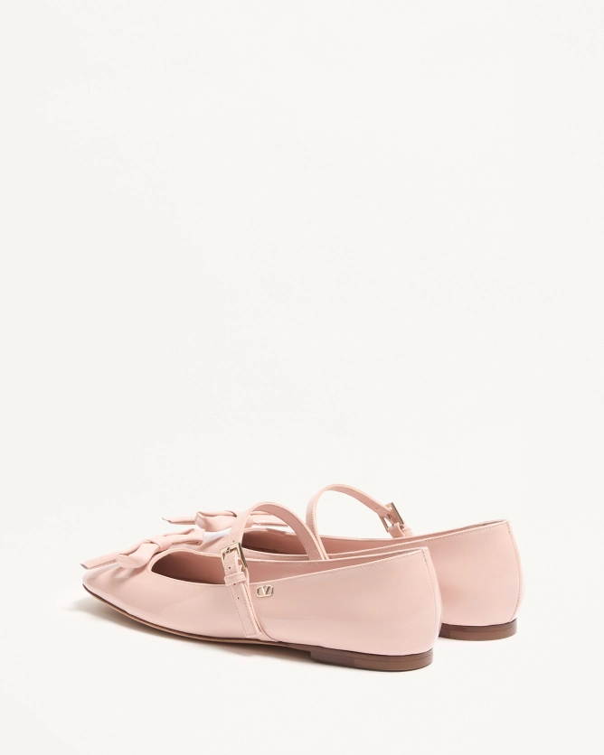 (Special Offer)Valentino Shoes ROMANCE BOW Patent Leather Ballet Flats