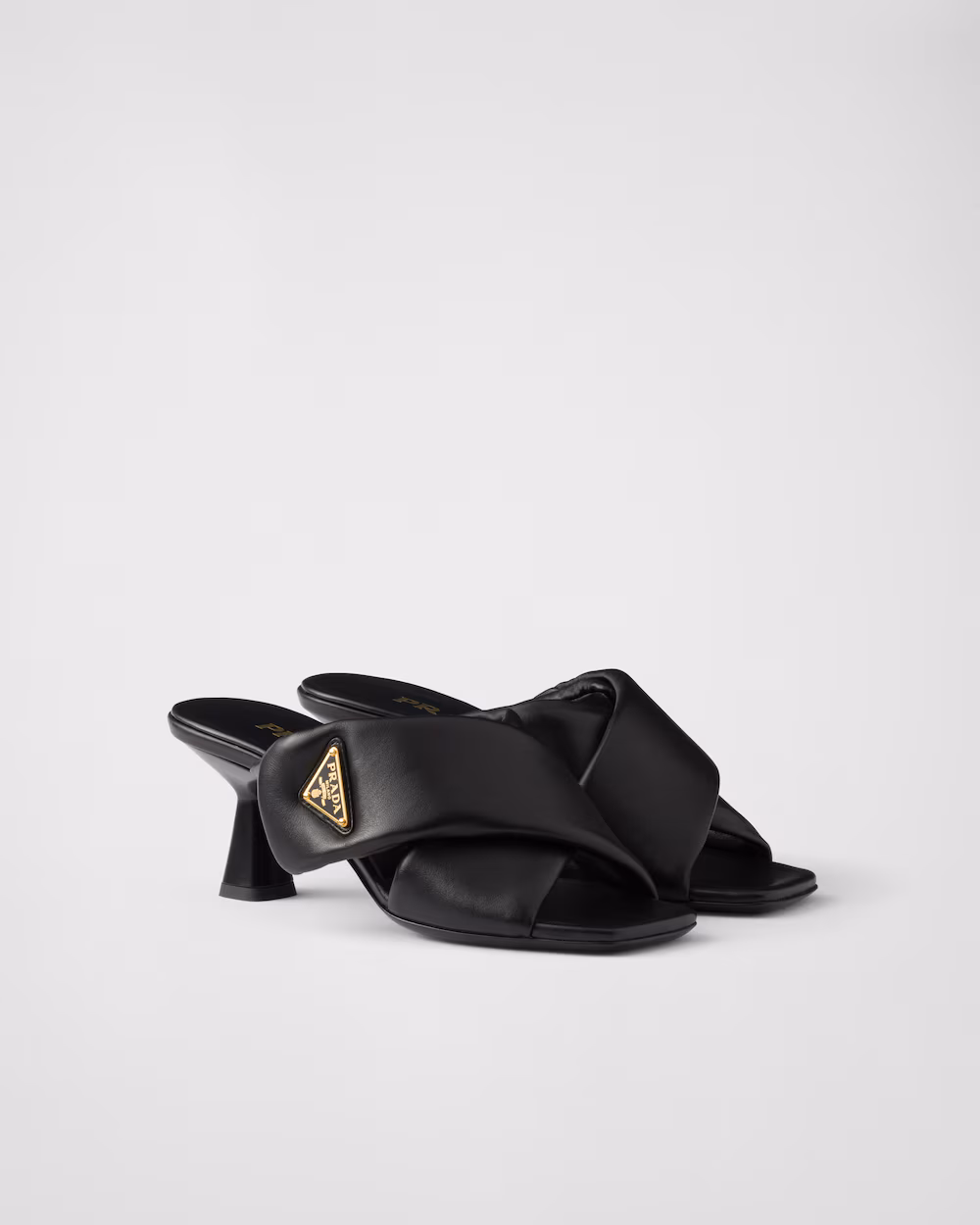 (Special Offer)Prada Shoes Padded Effect Nappa Leather Sandals