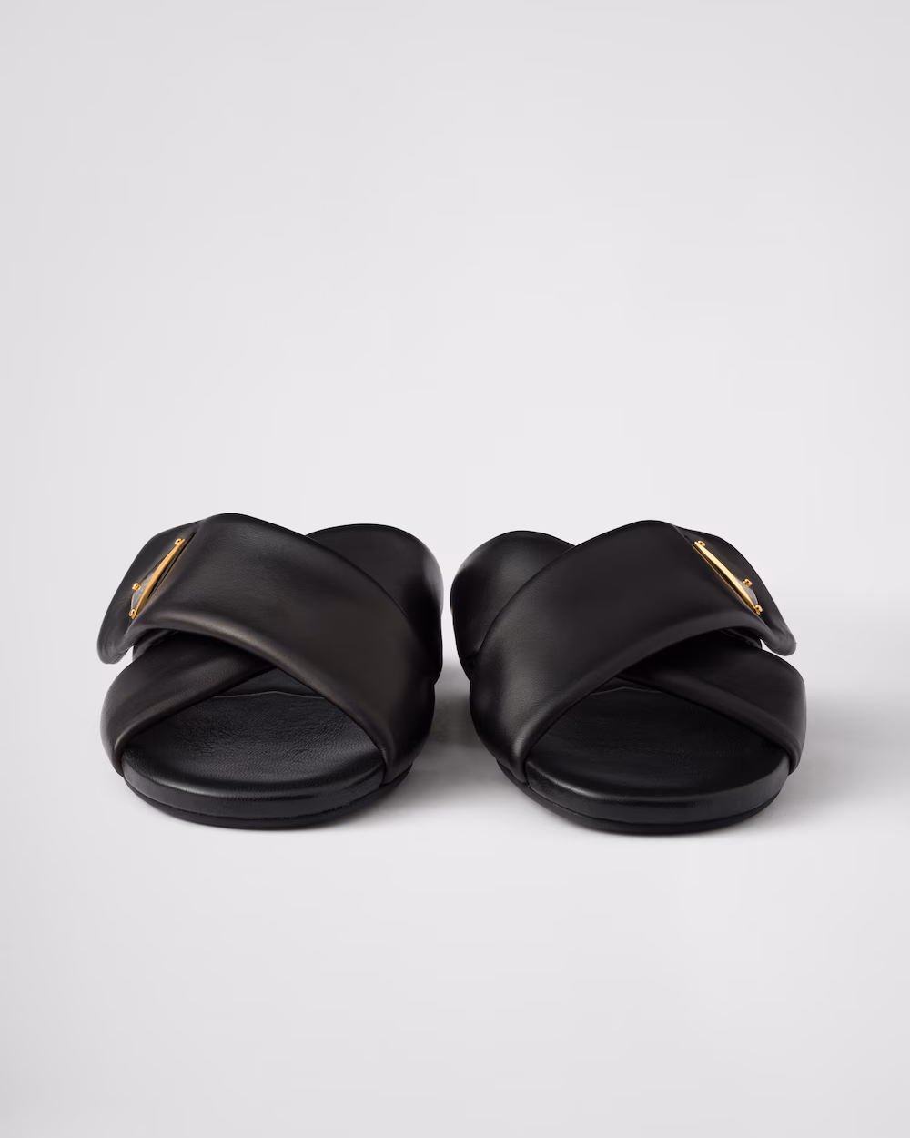 Prada Shoes Padded Effect Nappa Leather Slides