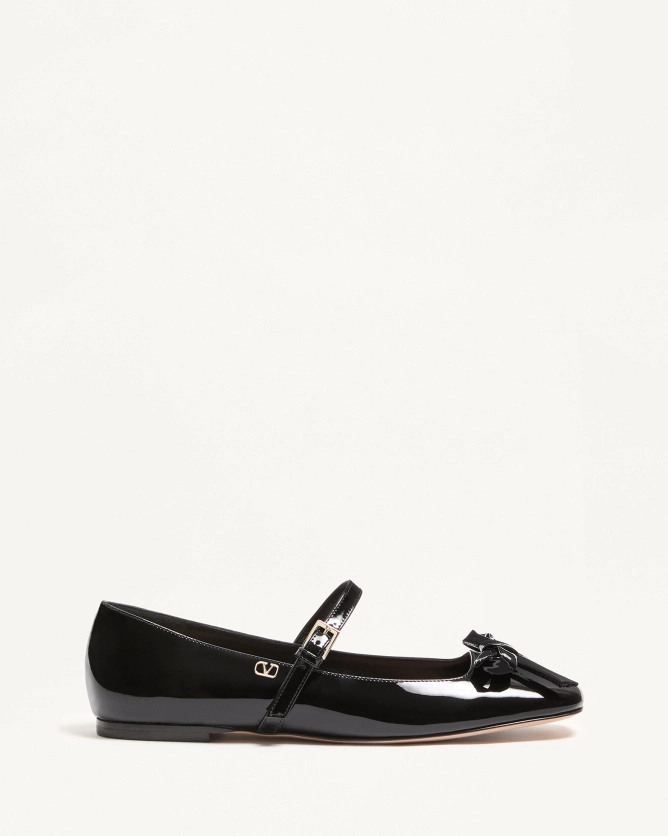(Special Offer)Valentino Shoes ROMANCE BOW Patent Leather Ballet Flats