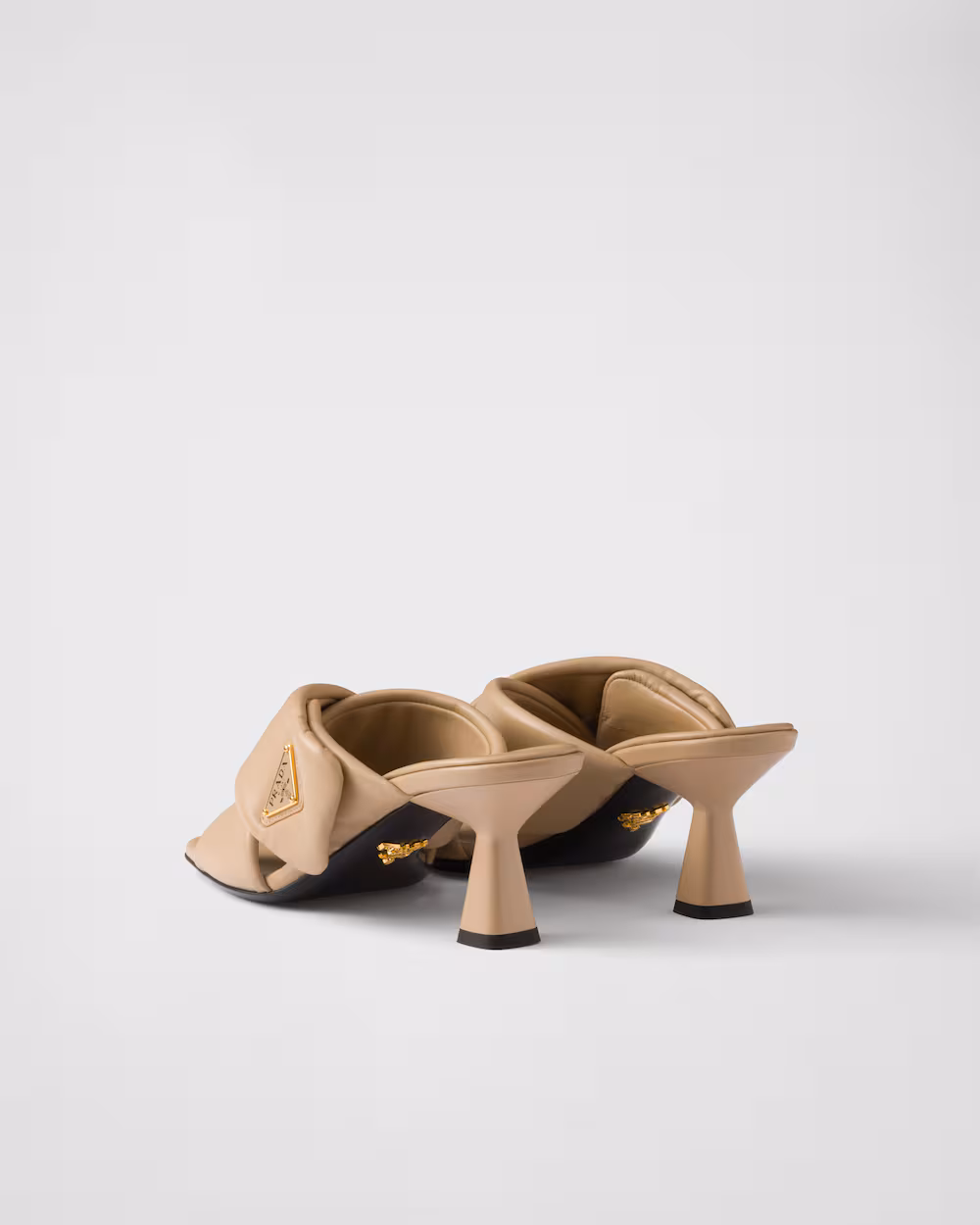 Prada Shoes Padded Effect Nappa Leather Sandals