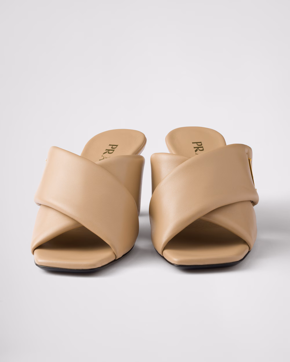Prada Shoes Padded Effect Nappa Leather Sandals
