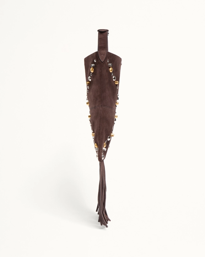 Valentino Bags NELLCÔTE Suede Leather Tassel Handbag