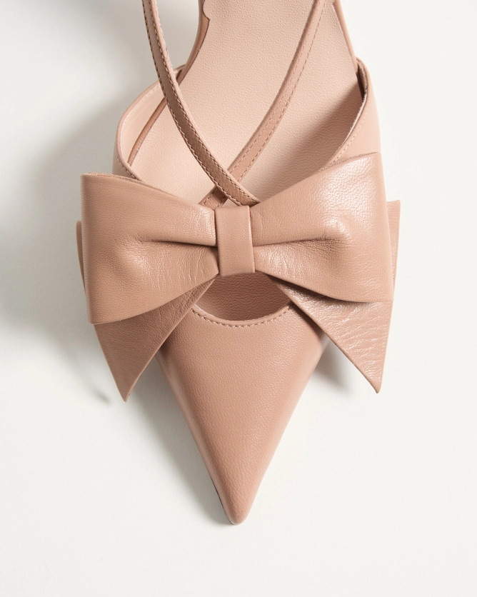 Valentino shoes BOWOW lambskin lace-up high heels (heel height 8.5 cm)