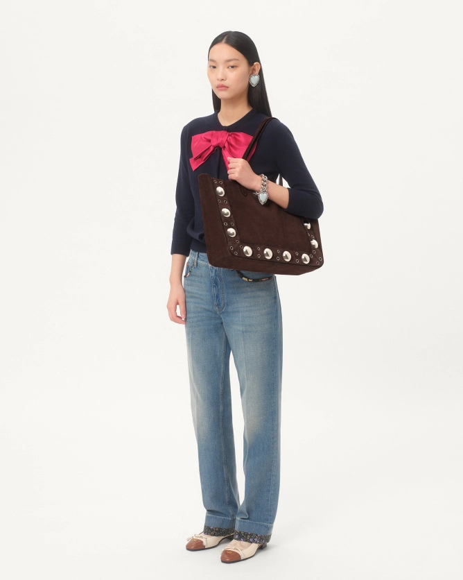 Valentino Bags NELLCÔTE Medium Suede Handbag