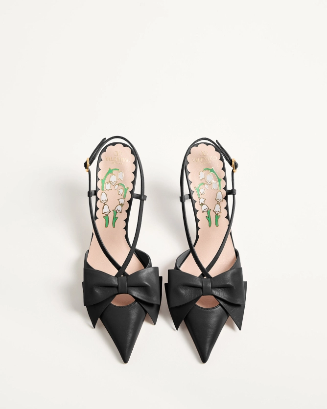 Valentino shoes BOWOW lambskin lace-up high heels (heel height 8.5 cm)