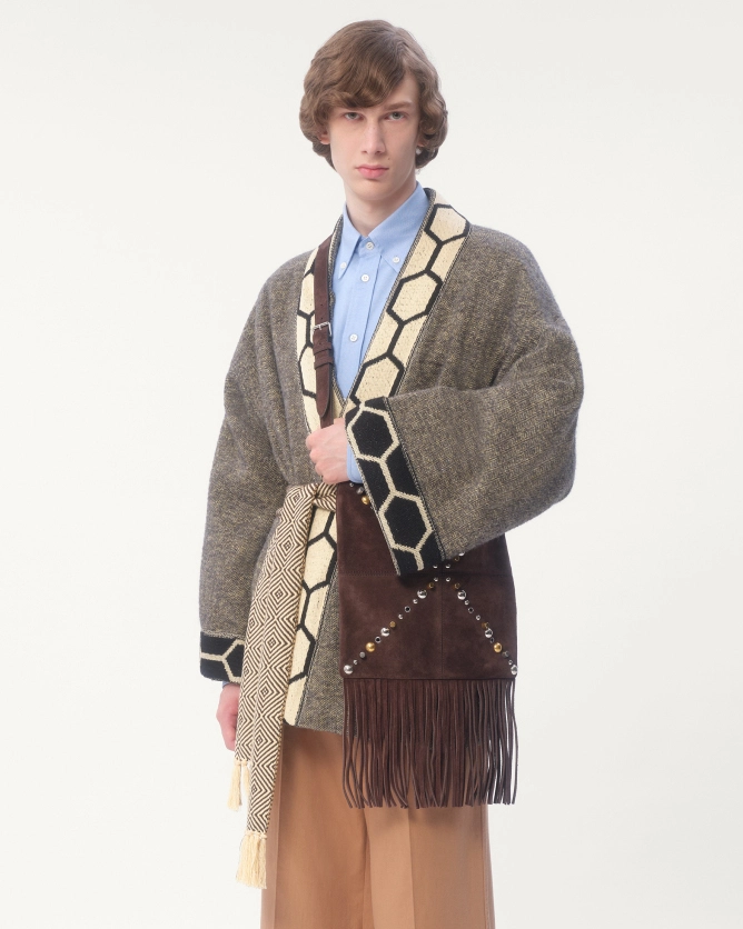 Valentino Bags NELLCÔTE Suede Leather Tassel Handbag