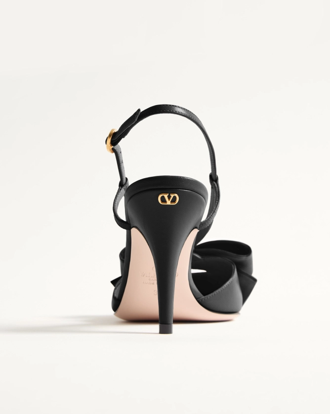 Valentino shoes BOWOW lambskin lace-up high heels (heel height 8.5 cm)