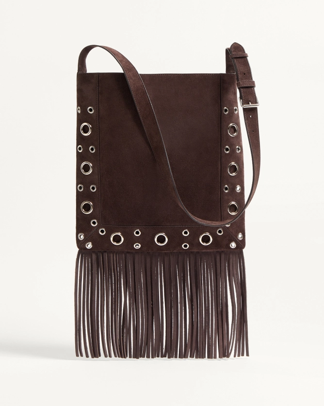 Valentino Bags NELLCÔTE Suede Leather Tassel Handbag