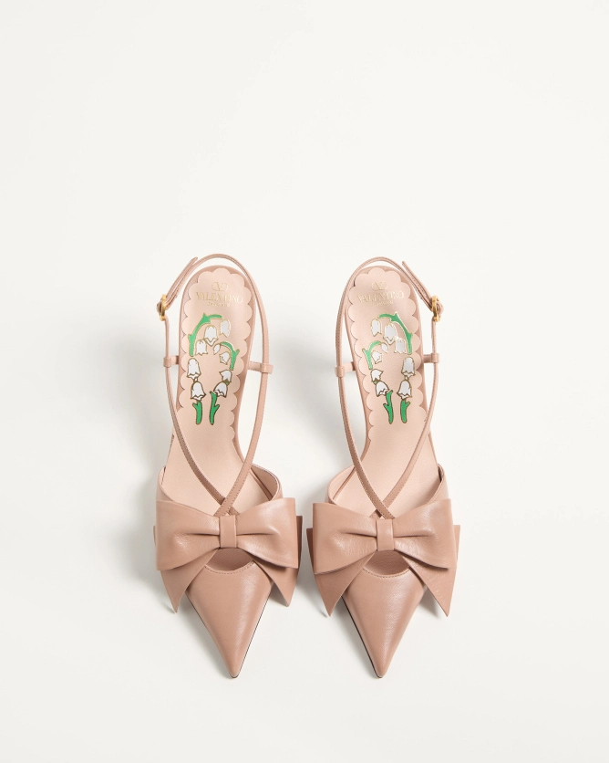 Valentino shoes BOWOW lambskin lace-up high heels (heel height 8.5 cm)