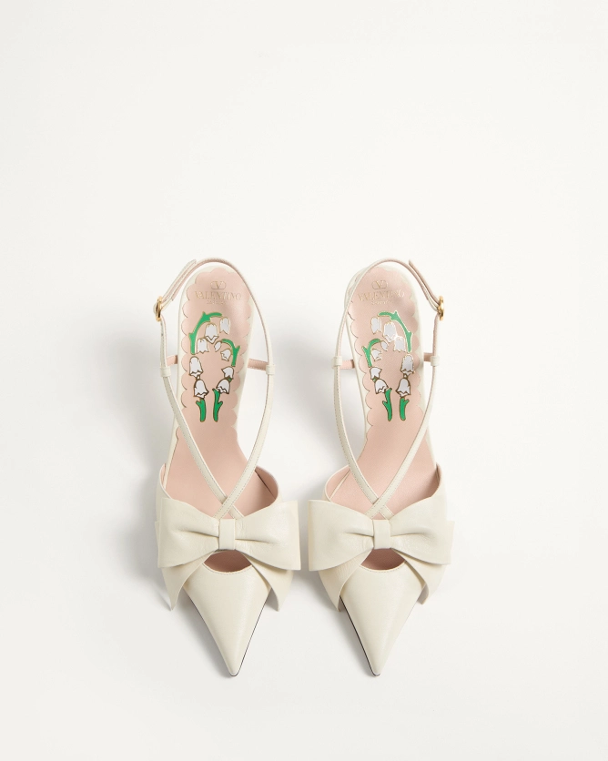 Valentino shoes BOWOW lambskin lace-up high heels (heel height 8.5 cm)